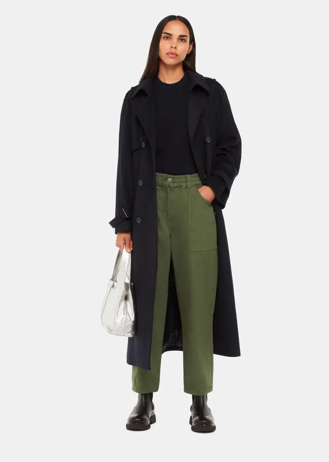 Women Trousers Whistles Khaki Tessa Casual Trouser