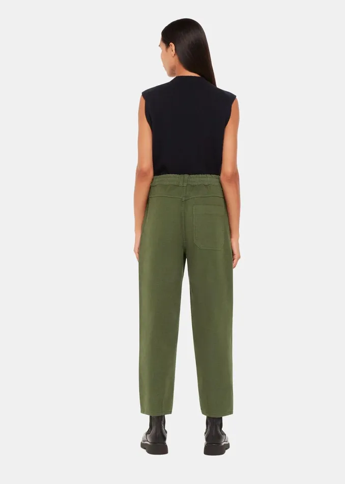 Women Trousers Whistles Khaki Tessa Casual Trouser