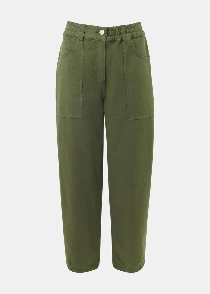 Women Trousers Whistles Khaki Tessa Casual Trouser