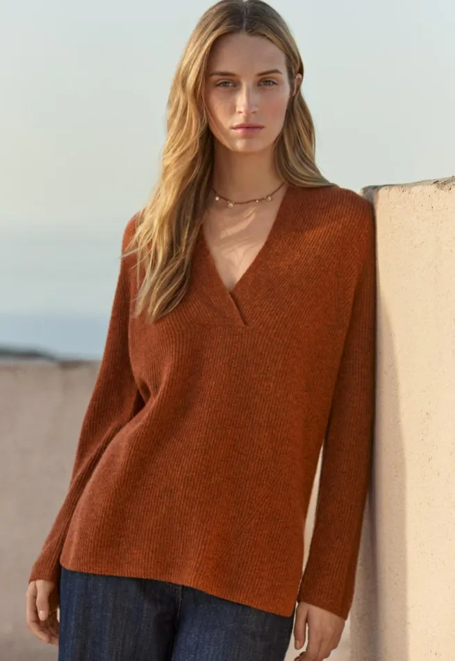 Women Vneck Sweater Chilli Poetry Fashion Sweaters
