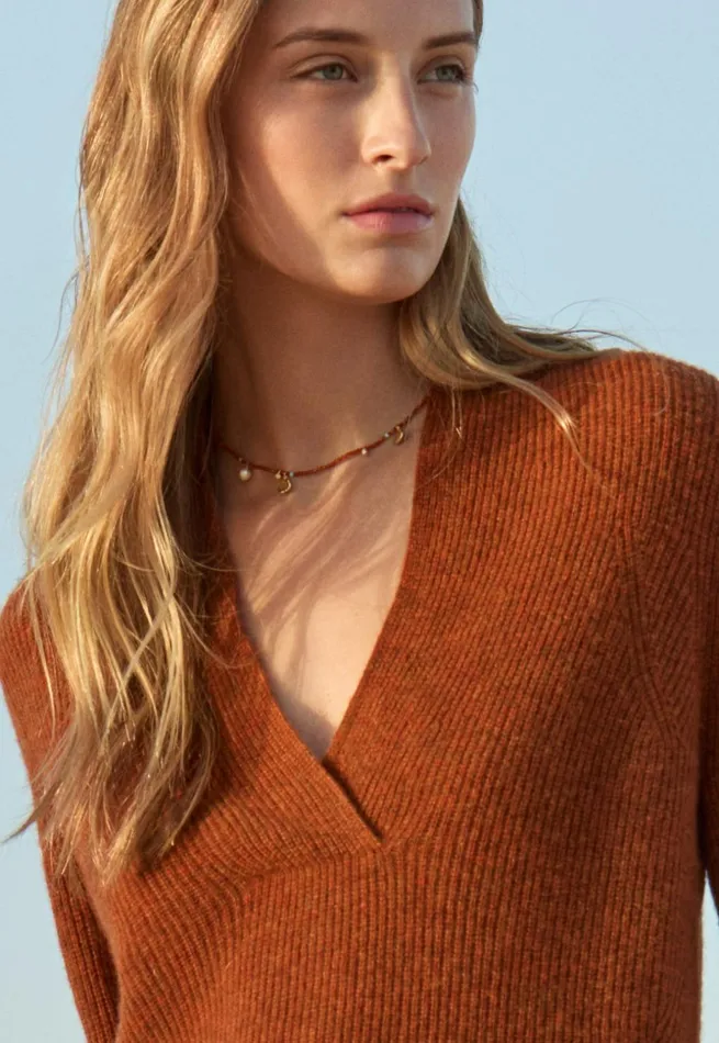 Women Vneck Sweater Chilli Poetry Fashion Sweaters