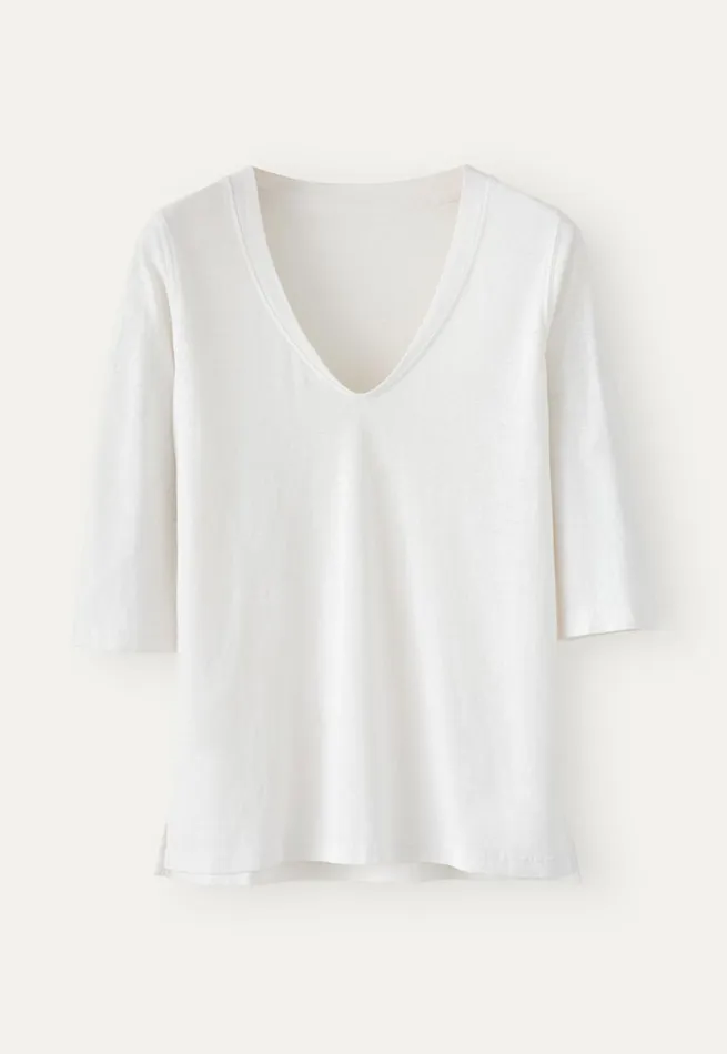 Women Vneck Tshirt White Poetry Fashion TShirt and Tops
