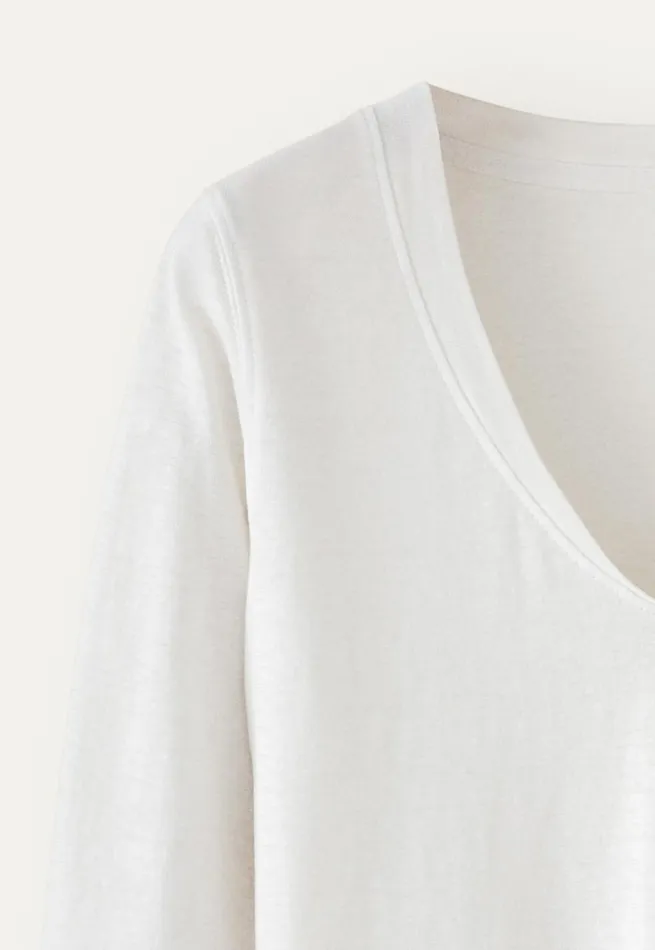 Women Vneck Tshirt White Poetry Fashion TShirt and Tops