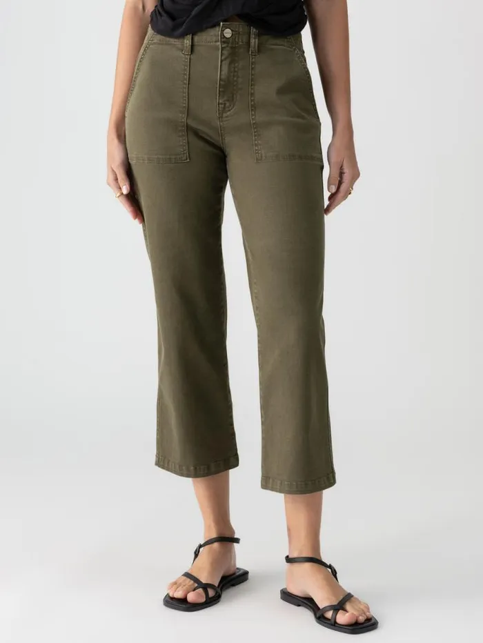 Women Vacation Crop High Rise Pant Burnt Olive Sanctuary Clothing Pants