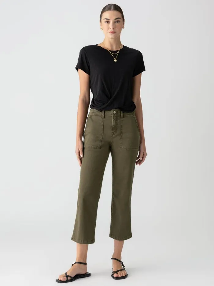Women Vacation Crop High Rise Pant Burnt Olive Sanctuary Clothing Pants