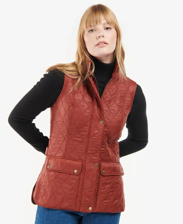 Women Vests Barbour Wray Gilet Burnt Hennabrown Women Vests Barbour Wray Gilet Burnt Hennabrown