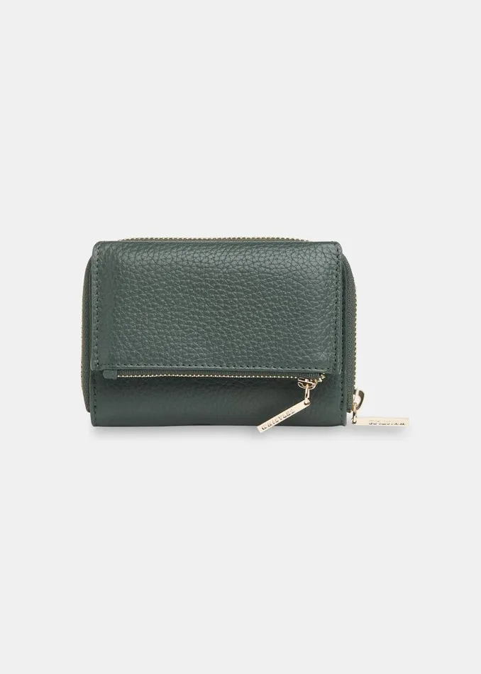 Women Wallets and Cardholders Whistles Dark Green Bibi Zip Purse