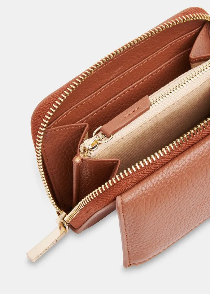 Women Wallets and Cardholders Whistles Tan Bibi Zip Purse
