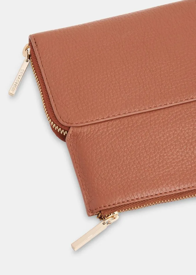Women Wallets and Cardholders Whistles Tan Bibi Zip Purse