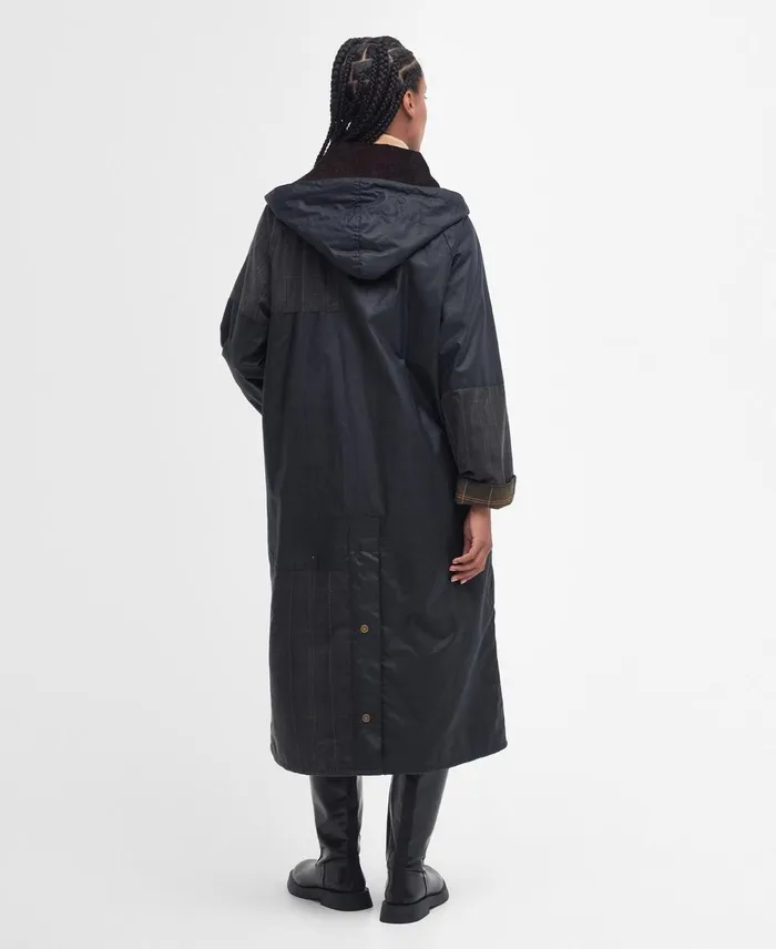 Women Waxed Jackets Barbour X GANNI Burghley Wax Jacket Navyclassic Women Waxed Jackets Barbour X GANNI Burghley Wax Jacket Navyclassic