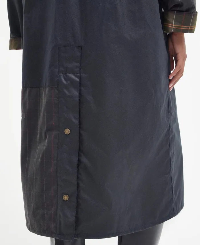 Women Waxed Jackets Barbour X GANNI Burghley Wax Jacket Navyclassic Women Waxed Jackets Barbour X GANNI Burghley Wax Jacket Navyclassic