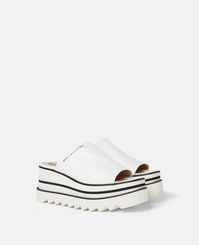 Women Wedges Stella McCartney SneakElyse Platform Mules White