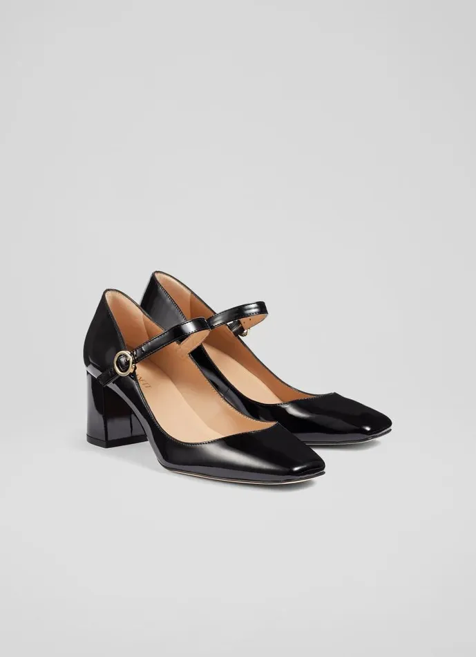 Women Winter Black Patent Leather Mary Janes Black LKBennett Court Shoes Women Winter Black Patent Leather Mary Janes Black LKBennett Court Shoes