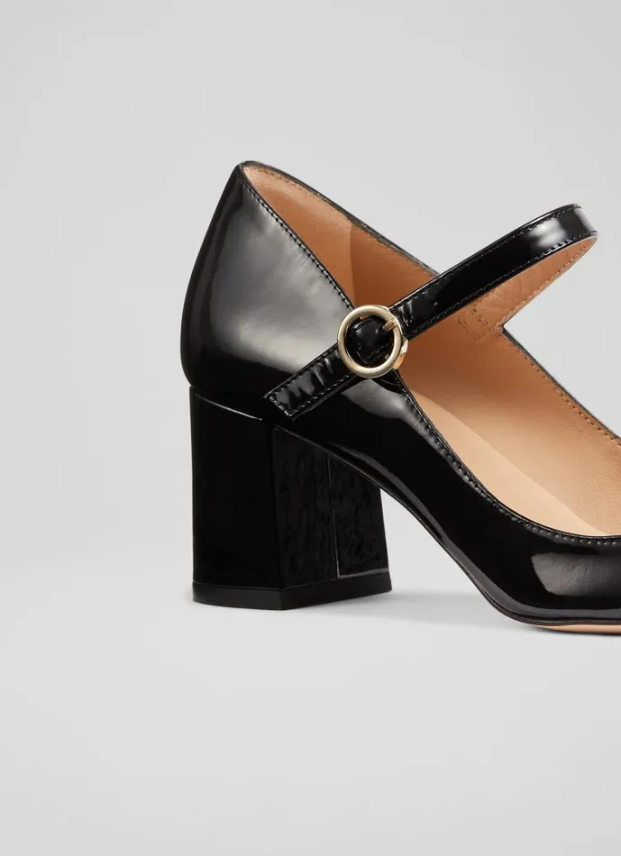 Women Winter Black Patent Leather Mary Janes Black LKBennett Court Shoes Women Winter Black Patent Leather Mary Janes Black LKBennett Court Shoes