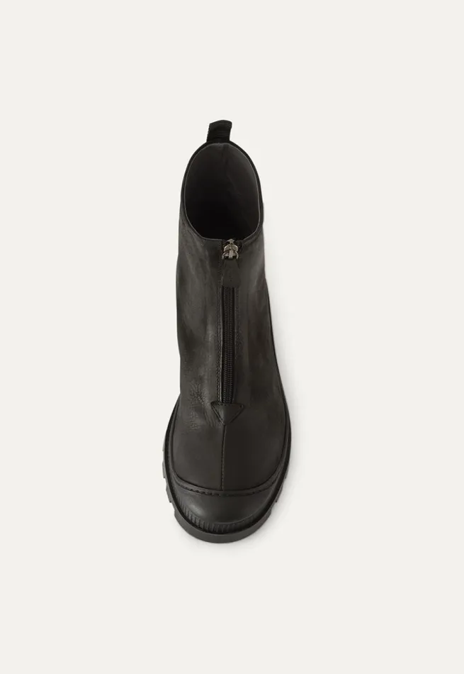 Women Zipfront Boots Black Poetry Fashion Footwear
