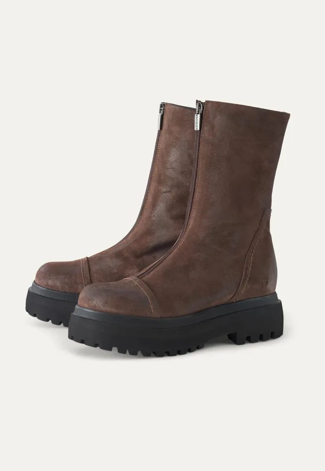 Women Zipfront Boots Smog Poetry Fashion Footwear