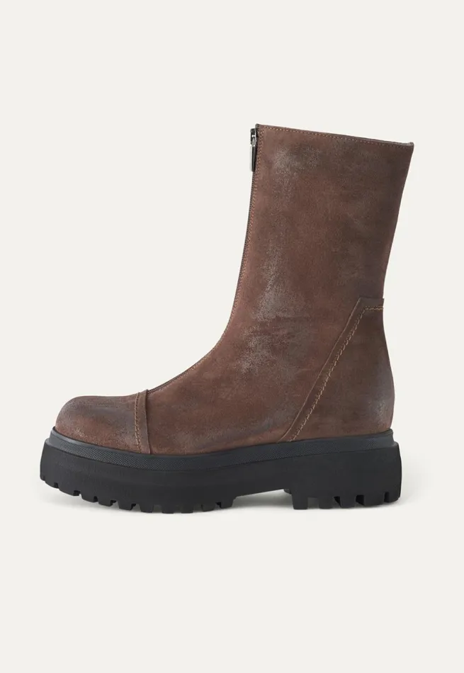 Women Zipfront Boots Smog Poetry Fashion Footwear