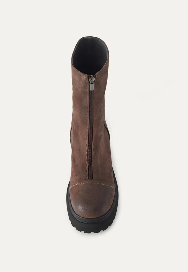 Women Zipfront Boots Smog Poetry Fashion Footwear