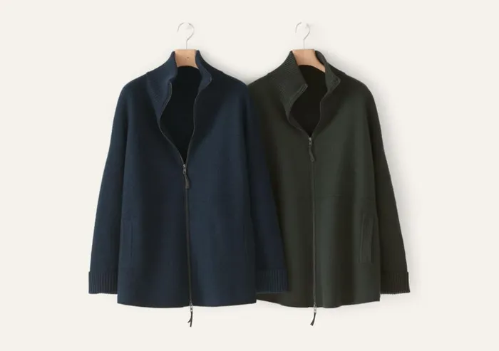 Women Zipfront Knitted Jacket Dark Forest Poetry Fashion Cardigans