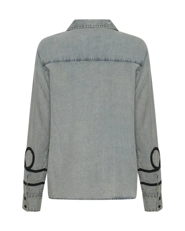 ZEPPELIN DENIM WESTERN SHIRT Women One Teaspoon Denim Tops ZEPPELIN DENIM WESTERN SHIRT Women One Teaspoon Denim Tops
