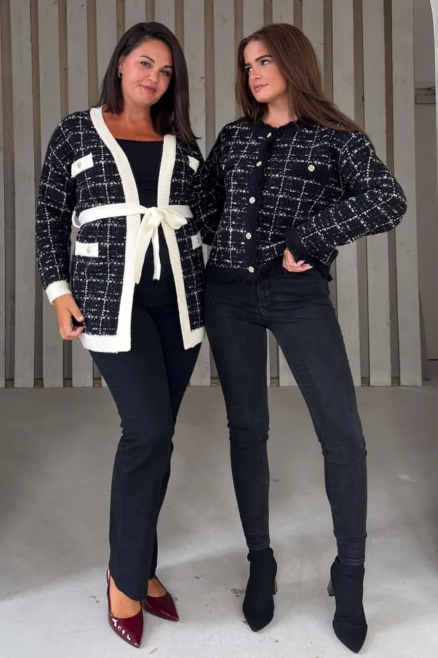 Zya Black Knit Gold Button Jacket Women Girl In Mind Jackets